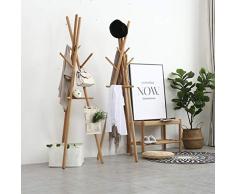 X_LONG Râteliers multi-usages Porte-manteau nordique en bois massif Salon chambre à coucher vêtements rack simple cintre plancher moderne minimaliste plancher cintre