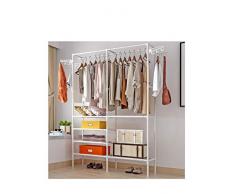 ZC - Tringle à Vêtements à Usage Intensif, Tringle à Vêtements, Porte-vêtement Cintre Autoportant Double Pôle Rack De Vêtements pour Chambre à Coucher Multifonctionnelle, Taille : 86 * 44 * 174cm