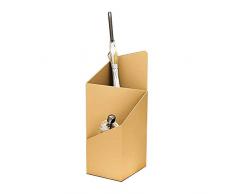 D&F Carré Porte parapluies en Métal,Double Longueur Parapluie Baril Lobby Maison Irrégulière Pluie Stockage Seau,Or 60 x 20 x 25CM