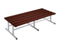 Wolf Bancs pour vestiaires - assise double face coloris brun, longueur 1500 mm - Banc Banc de vestiaires Banc multi-usages Bancs Bancs de vestiaires Bancs multi-usages Banc d'extérieur Banc en plastique Banc pour vestiaire Banc pour vestiaires Bancs