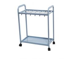 XXBH Support de rangement for parapluie - Métal Support de parapluie domestique 12/18/24 en métal Support de parapluie suspendu for tube avec parapluie, avec roue universelle à 360 ° &