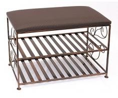 DanDiBo Etagère à chaussures avec banquette Art.222 Banc 70cm Armoire à chaussures en métal Rangement à chaussures Banc à chaussures