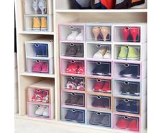 BaoDYG Lot de 6 tiroirs de rangement pour chaussures de bricolage Rose