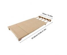 TOPINCN Compartiment séparateur de Garde-Robe Réglable Multi-Fonctionnel Rack Stockage Durable Collectionner étagère partition Placard pour vêtements Foulards Organisateur(L)