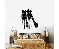 Hkkhkk Chaussures À Talons Hauts Autocollants Muraux À Pois Arcs Decor Mural Mural Vinyle Art Autocollant Décor Filles Chambre Vestiaire Murale 89X7Cm