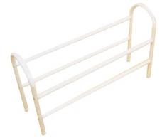 H & L Russel Ltd Étagère à chaussures extensible 2 niveaux Métal Blanc
