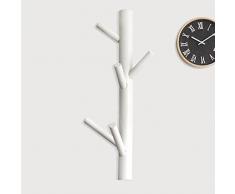 JIANFEI Patère murale Montage mural Porte-manteau portemanteau etagere Chapeau de vêtements Titulaire 5 crochets Type d'arbre imperméable, bois ( Couleur : Blanc )