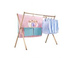 YANG Séchoirs pour cintres Airer Gold Intérieur Extérieur en Forme de X Vêtements Serviette Cintres Pliable Séchage d’Espace Blanchisserie Séchoir Rack Vêtements
