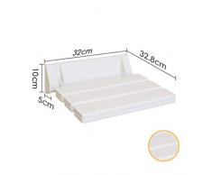 MKJYDM Porte de Salle de Douche, Porte-Tabouret Pliant Mural Salle de Bain Portant des Chaussures Salle de maternité siège de vestiaire Tabouret de Bain (Couleur : Blanc, Taille : 32.8cm*32cm)