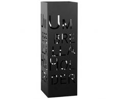 LXYZ Porte-Parapluie, Porte-Parapluie Simple et élégant Porte-Parapluie Debout Libre Bâtons de Marche Stand Métal Maison/Bureau Porte-Parapluie Hall dentrée, 18 * 18 * 55 cm, Noir, carré