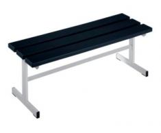 Wolf Bancs pour vestiaires - assise simple face - coloris brun, longueur 1000 mm - Banc Banc de vestiaires Banc multi-usages Bancs Bancs de vestiaires Bancs multi-usages Banc d'extérieur Banc en plastique Banc pour vestiaire Banc pour vestiaires Bancs