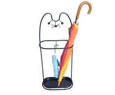 Range parapluie Porte-parapluies Forme Cat Fer Art support métallique étagère de rangement amovible avec base de la cuvette porte parapluie (Couleur : B)