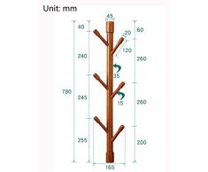 Qiangzi Mur Cintre Vêtements Rack Manteau Rack Étagères Murales Salon Chambre Entrée En Bois Massif Simple 78cm ( Couleur : Natural color )