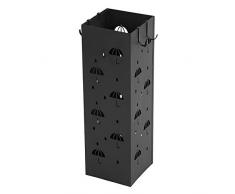 Ausla Porte Parapluies en Métal, Support de Rangement pour Porte-Fer, Porte-Parapluie Design, entrée Noire