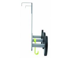 Alba PMS3P Triple Patère de Porte Gris Métal / Noir