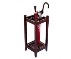 Porte-parapluies De La Maison Dhôtel Support De Rangement Pour Le Parapluie En Bois Massif Du Lobby Créatif, Conception De Grille -9, Imperméable, 28x28x60cm (Couleur : NOIR)