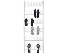 vidaXL Porte Chaussures Mural 18 Paires Rangement Étagère Organisateur Tenture