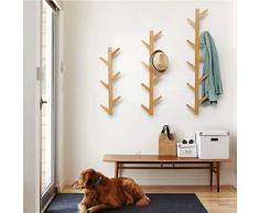 Porte-manteau bambou branche style moderne minimaliste cintre fixé au mur et de plancher (taille : 10 hooks)