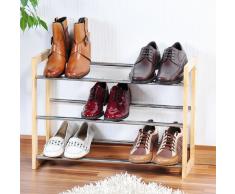 KESPER 69704 Etagère à Chaussures Extensible Métal Brun 64 x 46 x 22 cm