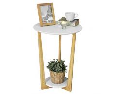 SoBuy® FBT52-WN Table Basse Ronde Guéridon Table dAppoint Table Café - 3 Pieds