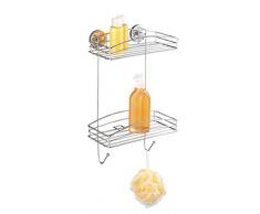 Wenko 20886100 Vacuum-Loc Etagère Murale 2 Niveaux 27 x 14 x 45 cm