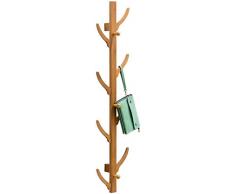 ZXL Porte-Manteaux de Meubles, Support Mural de Branche de Bambou darbre de Bambou fixé au Mur, Support de Porte-Cintre - Naturel (Fixations incluses) (Taille: 8 crochets-25 * 111CM)