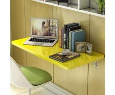 Haute Qualité Bureau dordinateur support mural contre le mur moderne simple guéridon étude Table pliante for ordinateur portable Table murale Table (Couleur: Noir) À usages multiples