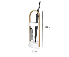 QING MEI-Porte-parapluie en Bois Massif Maison Parasol Seau Étagère De Rangement du Hall De Lhôtel A++ (Couleur : Blanc)