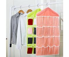 Sac de Rangement Mural 16 poches pour Chaussures Chaussettes Bijoux Sous-vêtements