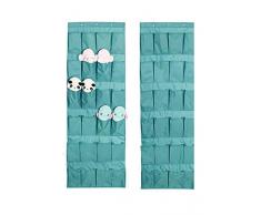 Jintn 24 poches à chaussures sur porte à fixation murale à suspendre Sacs de rangement Armoire de rangement Maison Chambre à coucher Space Saver Caddy Organiseur Rack Shelf Supports Ménage Armoire accessoire