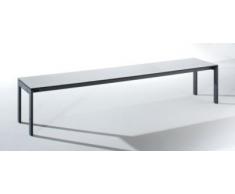 EUROKRAFT Banc de vestiaire à piétement acier - L x h x p 2000 x 415 x 400 mm - assise gris clair - banc banc de vestiaire bancs bancs de vestiaire vestiaire vestiaires Banc Banc d'extérieur Banc en plastique Banc pour vestiaire