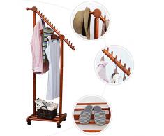 JiaQi Bois Massif Porte-Manteau Étagère de Rangement,Porte d’entrée de Salle Arbre,Barre Oblique Perfect Touch pour Votre Porte d’entrée Chambre Cuisine Salle de Bains-C 46x45x161cm(18x18x63inch)