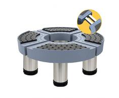 QYF Base de Réfrigérateur Machine à Laver Réglable 42-50cm Réfrigérateur base Hauteur 20 cm Appliance guéridon mobile Socle 4 pieds fixes (Couleur : Bleu)