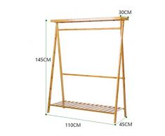 Armoire Manteau en bois Racks Cintres Landing Chambre Vêtements Étagères Rack de stockage (Couleur : A, taille : 110cm)