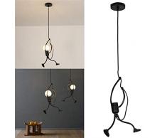 Moderne Lustre Suspendu charmant fer Créatif personnes Lampe suspension élégante Lampe de plafaond Parfait pour Cuisine Chambre denfant Salon