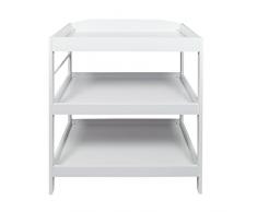 Elitehousewares WoodLuv Lot Commode à langer bébé Station Unité, blanc