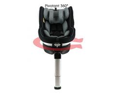 Siège auto isofix et pivotant 360° Grp 0+/1 (0à18kg) - Dos à la route jusquà 18Kg-Protections latérales - Barre anti rebond