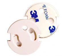 20PCS Cache Prise Bebe Français - Révolutionnaire Protections Électrique EasyCover: Mécanisme Tournant Adhésif 3M (sans Clés) pour la Sécurité Enfant domestique, Couvercle de la Prise Courant
