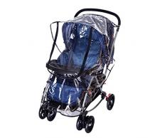BXT Habillage Imperméable Universel Poussette Protection Pluie et Vent pour Poussette Protection Pluie pour Poussette et Landeau Habillage-Pluie Couverture Anti Pluie Imperméable pour Poussette Mode Transparent