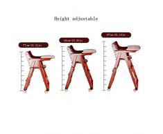 Mobeka Chaises Hautes Chaise de bébé en Bois Massif Chaise Haute Chaise de sécurité Pliante multifonctionnelle de Stockage -1-3 Ans bébé A+ (Couleur : 1#)