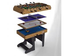 Riley 4 en 1 avec Pieds Pliables Domestic Multi Table de Jeu – Marron