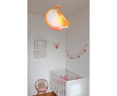 R&M Coudert Lampe de Plafond Suspension Chambre Enfant Bateau Orange