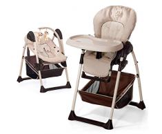 Hauck/Sit N Relax/Chaise Haute Bébé 3 en 1/ Transat Bébé et Chaise pour Enfants/avec Position Couchée/avec Arc Jeu, Plateau Repas, Roues/Réglable en Hauteur/Évolutive/ Pliable/ Zoo (eige)