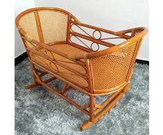 XJJUN-Berceau à bascule Rotin Manière Portable Néonatale Petit Convient pour Se Balancer Résistant À La Corrosion sans Formaldéhyde Pas Dodeur, 2 Couleurs (Color : B, Size : 103x55x65cm)