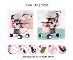 Poussette Compacte, Poussette Réversible, Poussette Pliable, avec Ceinture à 5 Points (max 15 kg)