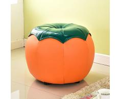 Tabouret Canapé Creative Fruit Shoe Tabouret Tabouret en Cuir for Enfants Cartoon Sofa Tabouret Mode Chaussures Basses Tabouret Enfant en Bas âge Petit Banc (Color : Tomato Orange)