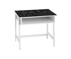 Atmosphera - Bureau décolier en Bois Aspect Ardoise H52 cm Collection Swaggy