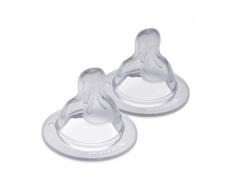 MAM Lot de 2 Tétines Anatomiques en Silicone, Débit Rapide, 6M+