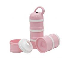 SUPERLOVE Boîte Doseuse De Lait Empilable, Contenant De Rangement De Voyage Empilable pour Bébé avec Poignée, Contenant pour Collations Non-déversement, sans BPA