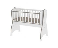 Lorelli First Dreams Berceau Bébé/Lit évolutif en Bois + Mode Bascule Blanc